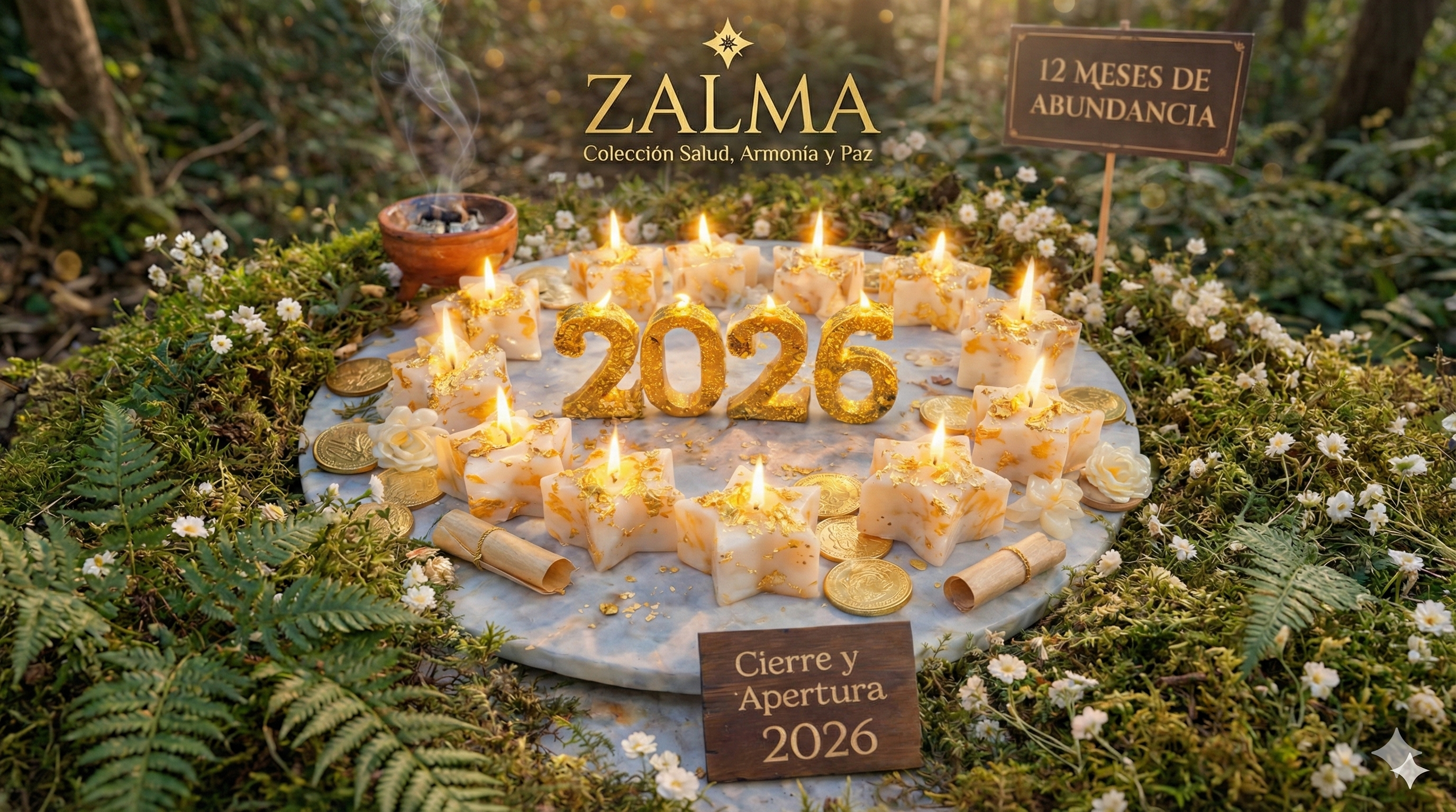 Velas de Cierre y Apertura Del Año -12 Meses de Abundancia
